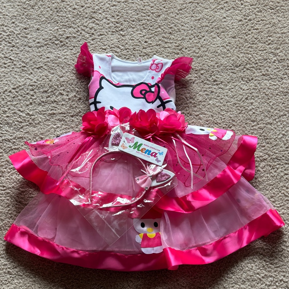 Pink Hello Kitty Dress with Headband